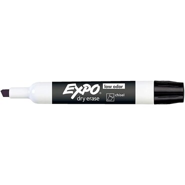 Dry Erase Marker Chisel Tip - Black